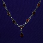 Teardrop Garnet Necklace